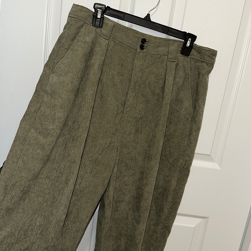 Madewell Olive Green Corduroy Trousers